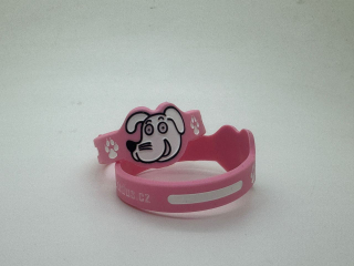 Svítící náramek - Růžový pes